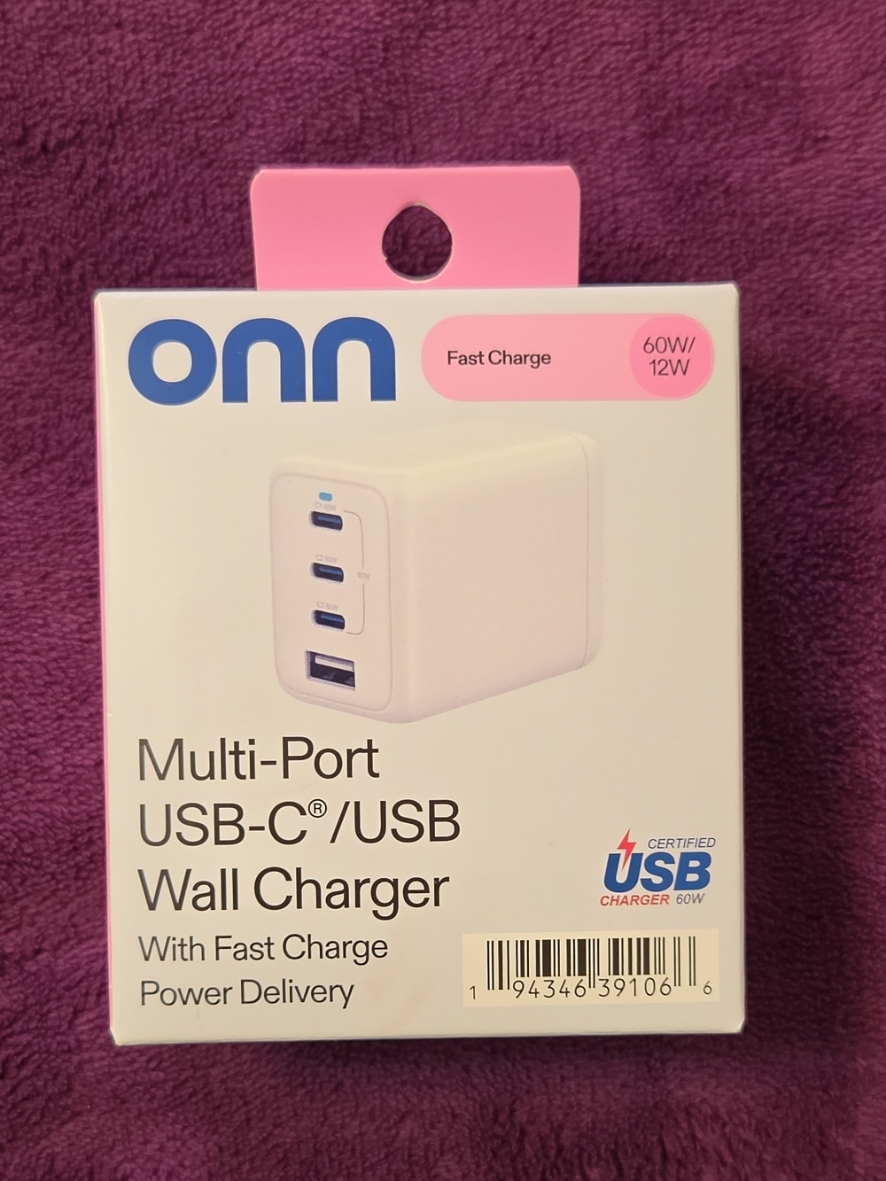 On Running (Onn) White Charger with Pink Accent